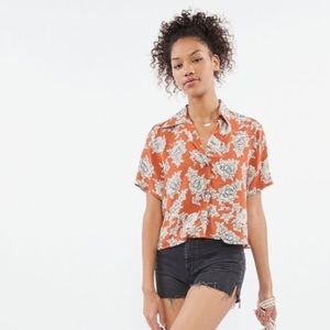 UO Urban Renewal Remnants Printed Floral Camp Shirt